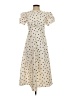 Assorted Brands 100% Polyester Polka Dots Ivory Casual Dress Size S - photo 1