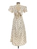 Assorted Brands 100% Polyester Polka Dots Ivory Casual Dress Size S - photo 2