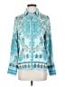 Maison d' Amelie Paisley Teal Long Sleeve Blouse Size S - photo 1