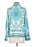 Maison d' Amelie Paisley Teal Long Sleeve Blouse Size S - photo 2