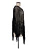 BCBGMAXAZRIA 100% Rayon Black Poncho One size - photo 4