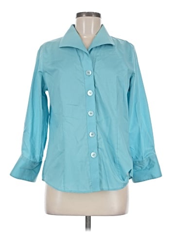 Foxcroft 3/4 Sleeve Button-Down Shirt (view 1)