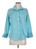 Foxcroft Teal 3/4 Sleeve Button-Down Shirt Size 8 - photo 1