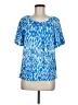 Cathy Daniels Blue Short Sleeve Blouse Size M - photo 1