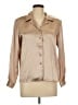 Worthington 100% Polyester Metallic Tan Long Sleeve Blouse Size 10 Petite - photo 1