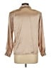 Worthington 100% Polyester Metallic Tan Long Sleeve Blouse Size 10 Petite - photo 2