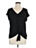 Fortune + Ivy Black Short Sleeve Blouse Size M - photo 1
