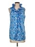 Mud Pie 100% Polyester Blue Sleeveless Blouse Size S - photo 1