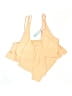 Assorted Brands Solid Yellow Swimsuit Top Size L - photo 1