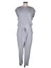 Banana Republic Solid Gray Jumpsuit Size L - photo 1