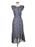 Universal Thread 100% Rayon Paisley Blue Casual Dress Size S - photo 1