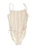 J.Crew Stripes Ivory One Piece Swimsuit Size 4 - photo 1