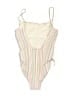J.Crew Stripes Ivory One Piece Swimsuit Size 4 - photo 2