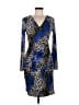 Calvin Klein Animal Print Blue Cocktail Dress Size 6 - photo 1