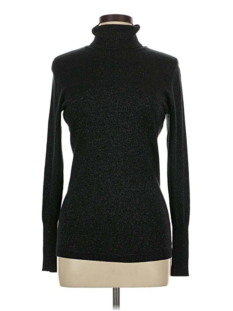 Pre-owned Worthington Long Sleeve Turtleneck In Black