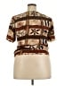 Kathy Che Brown Short Sleeve Blouse Size XXL (estimated) - photo 2