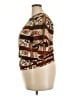 Kathy Che Brown Short Sleeve Blouse Size XXL (estimated) - photo 5