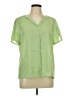 Pendleton 100% Polyester Green Short Sleeve Blouse Size 12 - photo 1