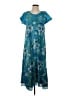 Assorted Brands 100% Cotton Teal Casual Dress Size S - photo 1