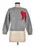 Unbranded 100% Polyester Hearts Gray Pullover Sweater Size M - photo 1