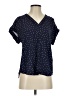 Gap 100% Rayon Polka Dots Blue Short Sleeve Blouse Size S - photo 1