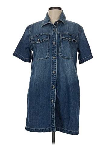 Madewell Denim Boxy Shirtdress in Demarco Wash (view 1)