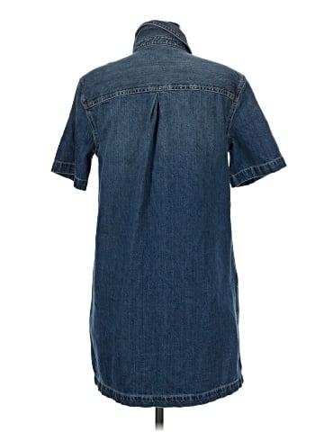 Madewell Denim Boxy Shirtdress in Demarco Wash (view 2)