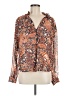 Pilcro Paisley Orange Long Sleeve Blouse Size M - photo 1