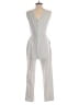 BCBGMAXAZRIA Metallic Gray Jumpsuit Size 4 - photo 2