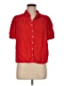 Levi's 100% Viscose Hearts Red Short Sleeve Blouse Size M - photo 1