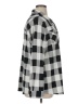 D&Co. Checkered-gingham Silver Long Sleeve Blouse Size XL - photo 4