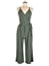 Kaileigh Stripes Green Jumpsuit Size M - photo 1