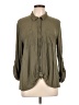 Olive and Oak 100% Rayon Green 3/4 Sleeve Button-Down Shirt Size L - photo 1