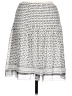 Max Studio 100% Polyester Print Silver Casual Skirt Size L - photo 2