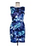Connected Apparel Tropical Blue Cocktail Dress Size 8 (petite) - photo 1
