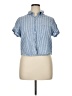 auden Blue Short Sleeve Button-Down Shirt Size XL - photo 1