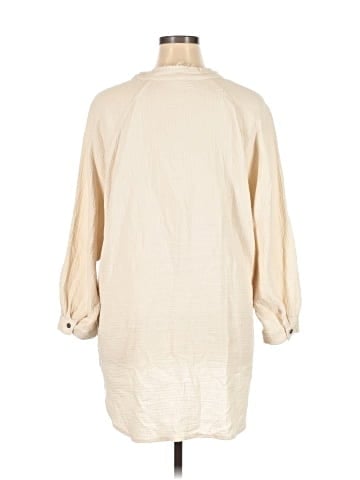 iGenJun 3/4 Sleeve Button-Down Shirt (view 2)
