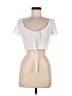 Shein White Short Sleeve Top Size 6 - photo 1
