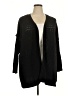 Terra & Sky 100% Polyester Black Cardigan Size 3X - photo 1