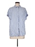 BeachLunchLounge Stripes Blue Short Sleeve Button-Down Shirt Size M - photo 1