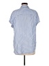 BeachLunchLounge Stripes Blue Short Sleeve Button-Down Shirt Size M - photo 2