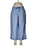 Talbots Stripes Blue Linen Pants Size Med Petite - photo 1