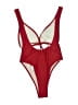 Unbranded Solid Red One Piece Swimsuit Size L - photo 2