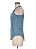 Equipment 100% Silk Blue Sleeveless Silk Top Size M - photo 5