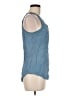 Equipment 100% Silk Blue Sleeveless Silk Top Size M - photo 4