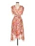 DKNY 100% Polyester Paisley Pink Cocktail Dress Size 10 - photo 1