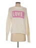 525 America 100% Cotton Hearts Ivory Pullover Sweater Size S - photo 1
