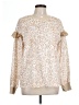 Unbranded 100% Polyester Tan Long Sleeve Blouse Size L - photo 1