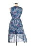 Chaps 100% Polyester Paisley Blue Cocktail Dress Size 16 (petite) - photo 2