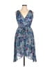 Chaps 100% Polyester Paisley Blue Cocktail Dress Size 16 (petite) - photo 1